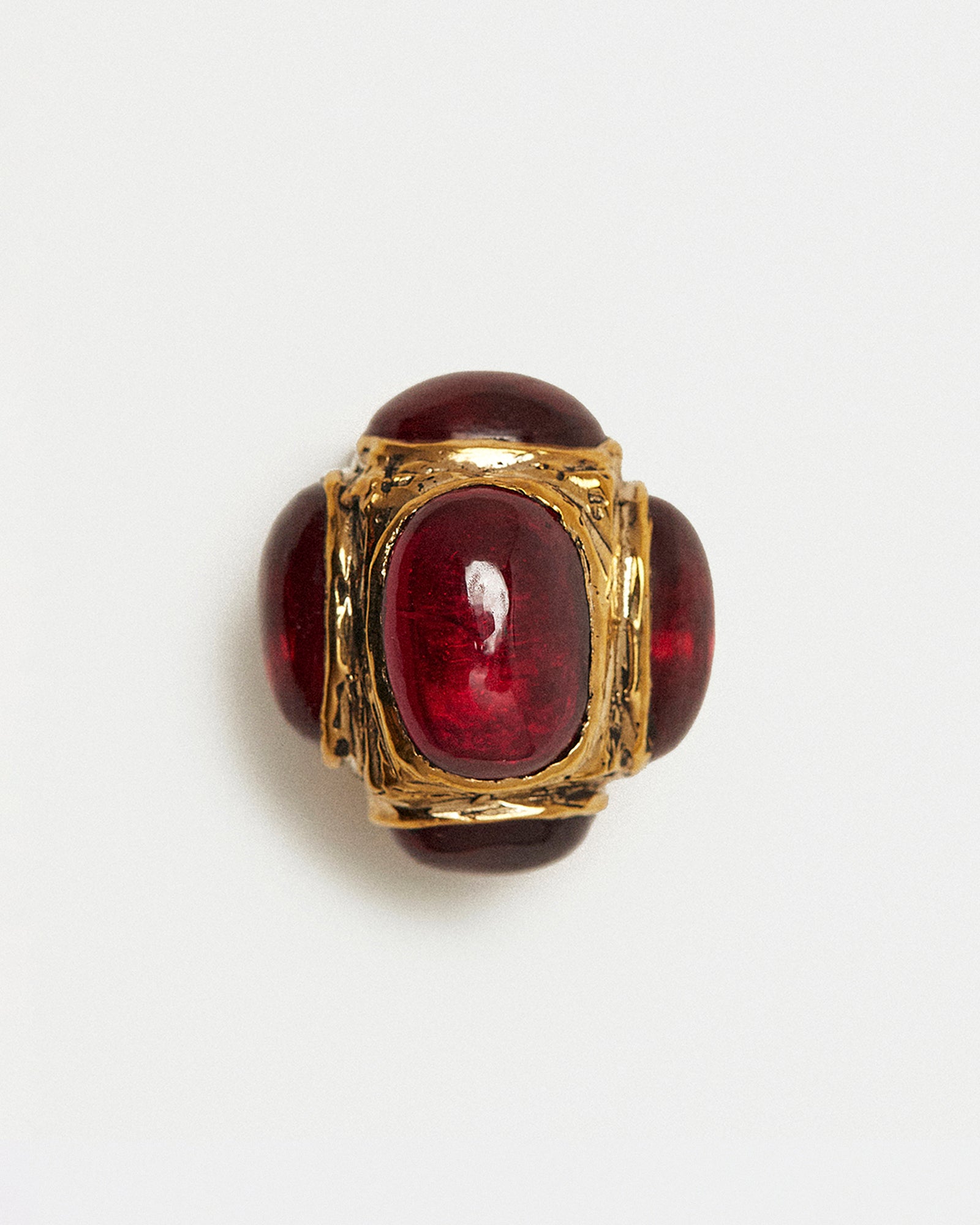 Hamsa Ring- Iranian Ruby